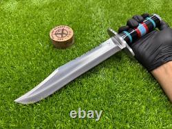 Couteau de chasse Bowie fait à la main en acier D2 Savage Blade avec une belle poignée SB 008