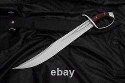 Couteau de chasse D-Guard Bowie-large fait main - Dague - Forgé - Couteau de combat tactique