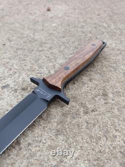 Couteau de chasse daguerrre en acier au carbone haute personnalisé fait à la main avec étui en cuir