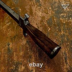 Couteau de chasse en damas personnalisé Impact Cutlery avec manche en bois de burl - 1504