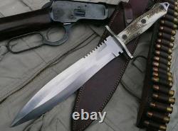 Couteau de chasse et de camping en acier D2 fait main sur mesure, couteau poignard, couteau de survie