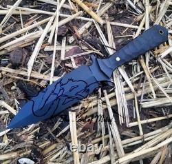 Couteau de chasse poignard fait main en acier au carbone élevé Ubr avec poignée en micarta