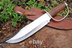 Couteau de chasse tactique à lame en acier D2 fait sur mesure à la main, avec manche en laiton et bois de Talli.