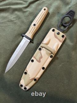 Couteau de combat Boker Combat II DCU camouflage désert Dague Applegate Fairbairn Tan A+