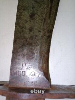 Couteau de combat Bolo modèle 1917 de l'armée américaine de la Première Guerre mondiale avec fourreau