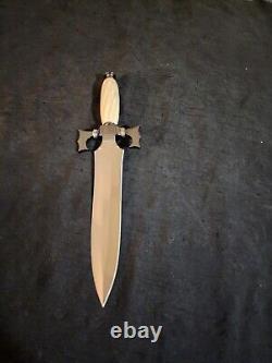 Couteau de combat Bowie SCOTTIE S. H. WHITE vintage fait sur mesure