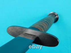 Couteau de combat Dague V42 de reproduction américaine non marquée vintage de la Seconde Guerre mondiale avec étui