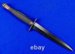 Couteau de combat Fairbairn Sykes Commando de la Seconde Guerre mondiale en anglais britannique avec étui