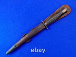 Couteau de combat Fairbairn Sykes Commando de la Seconde Guerre mondiale en anglais britannique avec étui