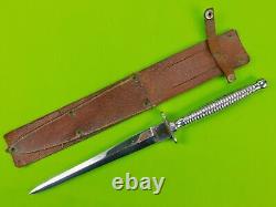 Couteau de combat Fairbairn Sykes Stiletto WW2 d'Australie et son fourreau