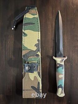 Couteau de combat GERBER Guardian II Vintage avec fourreau TRÈS BEAU Woodland