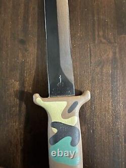 Couteau de combat GERBER Guardian II Vintage avec fourreau TRÈS BEAU Woodland