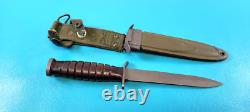 Couteau de combat M3 PAL de la Seconde Guerre mondiale, rare et en parfait état + fourreau à 8 cannelures