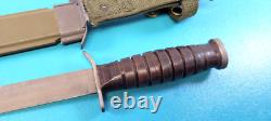 Couteau de combat M3 PAL de la Seconde Guerre mondiale, rare et en parfait état + fourreau à 8 cannelures