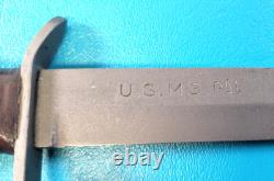 Couteau de combat M3 PAL de la Seconde Guerre mondiale, rare et en parfait état + fourreau à 8 cannelures