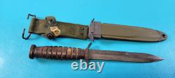 Couteau de combat M3 UTICA de l'armée américaine de la Seconde Guerre mondiale + fourreau USM8A1 C12