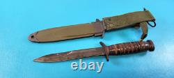 Couteau de combat M3 UTICA de l'armée américaine de la Seconde Guerre mondiale + fourreau USM8A1 C12