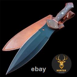 Couteau de combat SMATCHET fixe en acier D2 fait à la main avec tang complet EDC Dague de chasse