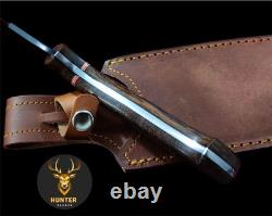 Couteau de combat SMATCHET fixe en acier D2 fait à la main avec tang complet EDC Dague de chasse