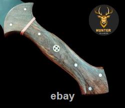 Couteau de combat SMATCHET fixe en acier D2 fait à la main avec tang complet EDC Dague de chasse