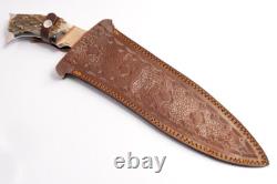 Couteau de combat à double tranchant en acier D2 avec finition satinée personnalisée 19Ozair