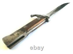 Couteau de combat à lame fixe de tranchée italienne de la Seconde Guerre mondiale avec baïonnette Carcano M1891