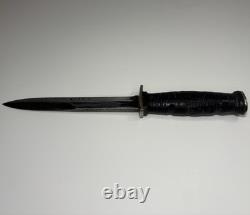 Couteau de combat américain de la Seconde Guerre mondiale, poignard de combat de tranchée fabriqué, prise en cuir