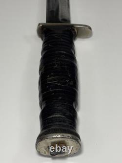 Couteau de combat américain de la Seconde Guerre mondiale, poignard de combat de tranchée fabriqué, prise en cuir