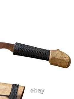 Couteau de combat antique philippin Talibong Talibon, dague ceinture, meuble en bois