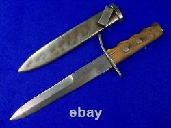 Couteau de combat avec poignée gravée RARE Italien Italie WW2 WWII et son fourreau