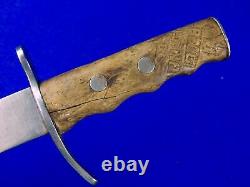 Couteau de combat avec poignée gravée RARE Italien Italie WW2 WWII et son fourreau