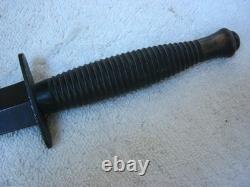 Couteau de combat britannique Fairbairn Sykes de la Seconde Guerre mondiale Sheffield Angleterre avec étui