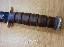 Couteau de combat commémoratif Camillus U.S.N. 1941-1991, dague légèrement corrodée