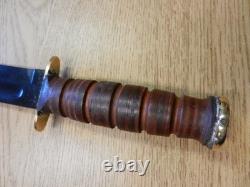 Couteau de combat commémoratif Camillus U.S.N. 1941-1991, dague légèrement corrodée