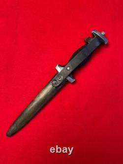 Couteau de combat/dague Black Panther vintage d'Allemagne d'après-guerre avec fourreau