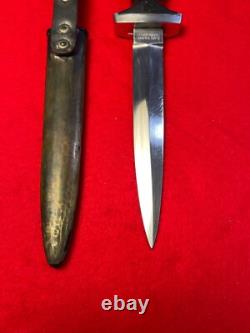 Couteau de combat/dague Black Panther vintage d'Allemagne d'après-guerre avec fourreau