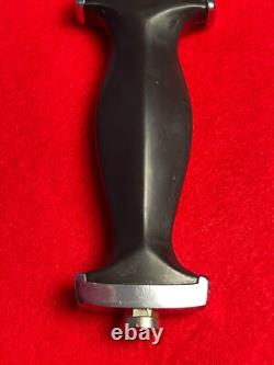 Couteau de combat/dague Black Panther vintage d'Allemagne d'après-guerre avec fourreau