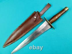 Couteau de combat dague à talon aiguille énorme fait sur mesure, artisanal et vintage avec fourreau.