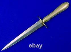 Couteau de combat dague stiletto ancien, vintage britannique anglais ou américain