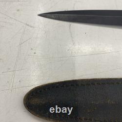 Couteau de combat de la Seconde Guerre mondiale Fairbairn Sykes Stiletto Dagger Sheffield Angleterre Vtg Antique