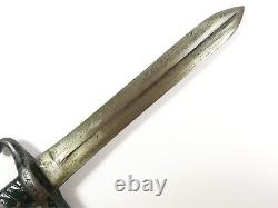Couteau de combat de la tranchée italienne de la Seconde Guerre mondiale, couteau de combat avec baïonnette Carcano 1891 raccourcie.
