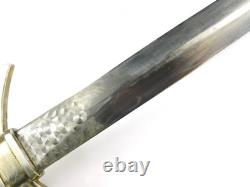 Couteau de combat en dagger vintage américain sur mesure, grand et lourd, avec fourreau