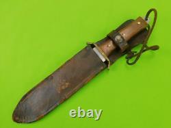 Couteau de combat en dagues fait main sur mesure vintage US de la Seconde Guerre mondiale avec étui