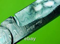 Couteau de combat en damas avec mosaïque, fait sur mesure à la main par TOM BLACK, fabriqué aux États-Unis
