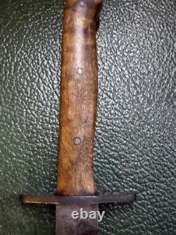 Couteau de combat fabriqué sur le théâtre d’opérations en 1943, dague, art de tranchée, lame de combat rare de la Seconde Guerre mondiale