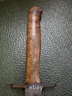 Couteau de combat fabriqué sur le théâtre d’opérations en 1943, dague, art de tranchée, lame de combat rare de la Seconde Guerre mondiale
