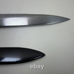 Couteau de combat italien Pugnale de la Seconde Guerre mondiale, dague avec fourreau et poignée en bois, vintage