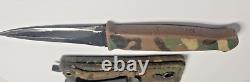 Couteau de combat militaire Dagger Gerber Guardian Camo Vintage avec étui D1835S