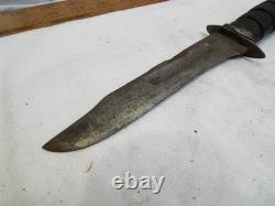 Couteau de combat militaire MSI américain vintage, poignard de tranchée, lame rugueuse