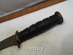 Couteau de combat militaire MSI américain vintage, poignard de tranchée, lame rugueuse